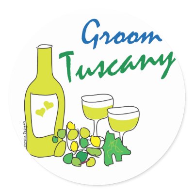 Tuscany Weddings, Groom Stickers