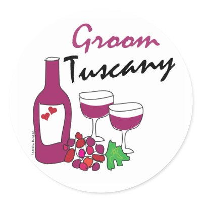 Tuscany Weddings, Groom Sticker