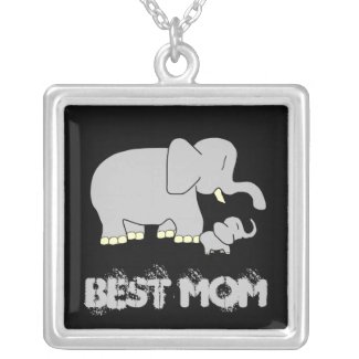 Tusk Love Best Mom Sterling Silver Necklace