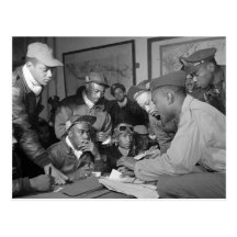 Tuskegee Airmen 332nd Fighter Group Pilots Postcard