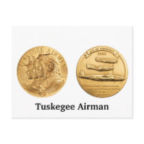Tuskegee Airmen Gold Medal postcards