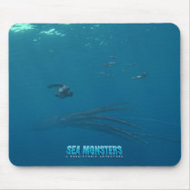 Tusoteuthis and Tylosaurus mousepads by seamonsters Tusoteuthis and Tylosaurus mousepads