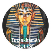 TUTANKHAMEN ROUND STICKERS