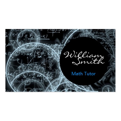 Tutorial Math Business Cards (front side)
