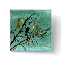 Tutu and black bird pins