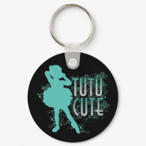 TuTu Cute (Aqua) keychains by eBrushDesign TuTu Cute (Aqua) keychains