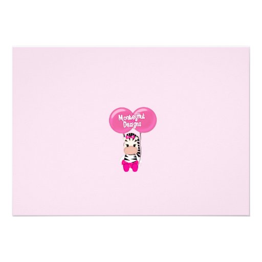 TuTu Cute Baby Shower invitation ZEBRA GIRL Mommy
