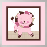 Tutu Cute/Ballerina Lion Girl Poster Wall Art