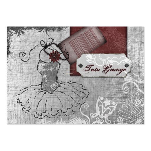 Tutu Grunge Chubby Business Cards (front side)