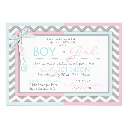 Tutu or Tie Gender Reveal Party Invitation 2