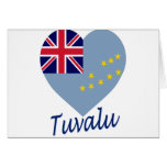 Tuvalu Flag Heart cards