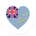 Tuvalu Flag Heart stickers