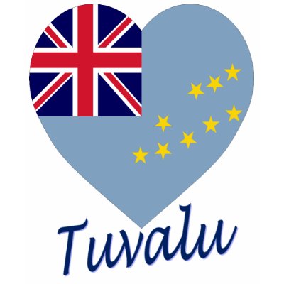Tuvalu Flag Heart Shirt by Vexillophile