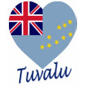 Tuvalu Flag Heart t-shirts