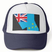 Tuvalu flag map hats