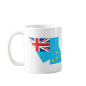 Tuvalu flag map mugs