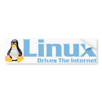 Tux500 Drives the Internet bumper stickers