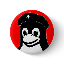 Tux Guevara buttons by artberry Tux Guevara buttons