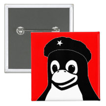 Tux Guevara - Customized Pinback Buttons
