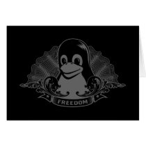 Tux Penguin - (Linux, Open Source, Copyleft, FSF) cards