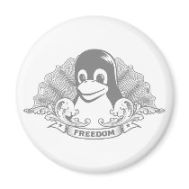 Tux Penguin - (Linux, Open Source, Copyleft, FSF) magnets