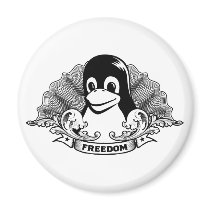 Tux Penguin - (Linux, Open Source, Copyleft, FSF) magnets