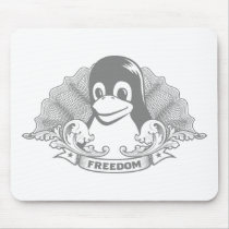 Tux Penguin - (Linux, Open Source, Copyleft, FSF) mousepads