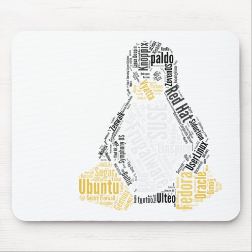 Tux Typo Mouse Pad Zazzle