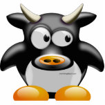 Tux-Vache Sculpture Photo Cut Out
