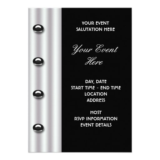 Tuxedo Black Tie Formal Event Black Invitations