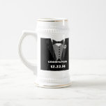 Tuxedo Bow Tie Gerber Daisy Groomsman Stein - Mugs