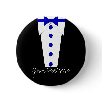 Tuxedo Button (Blue) by allweddingproducts Tuxedo Button (Blue)