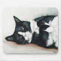 "Tuxedo Cat" Art Mouse Pad mousepads