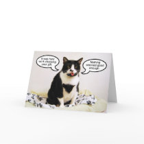 Tuxedo Cat Birthday Humor Card