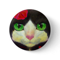 TUXEDO CAT BUTTON