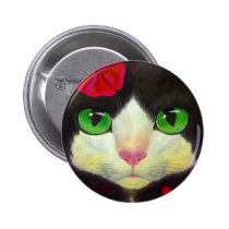 TUXEDO CAT BUTTON buttons