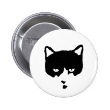 Tuxedo Cat Button