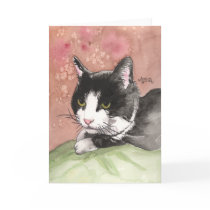 Tuxedo Cat Card