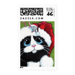 Tuxedo Cat & Festive Mouse | Medium postage
