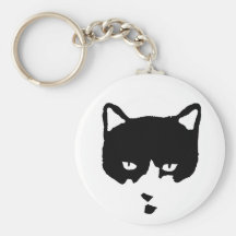 Tuxedo Cat Key Chain
