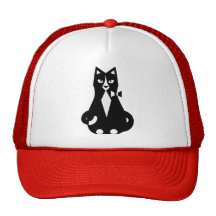 Tuxedo Cat Mesh Hat