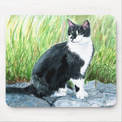 Tuxedo Cat Mousepad