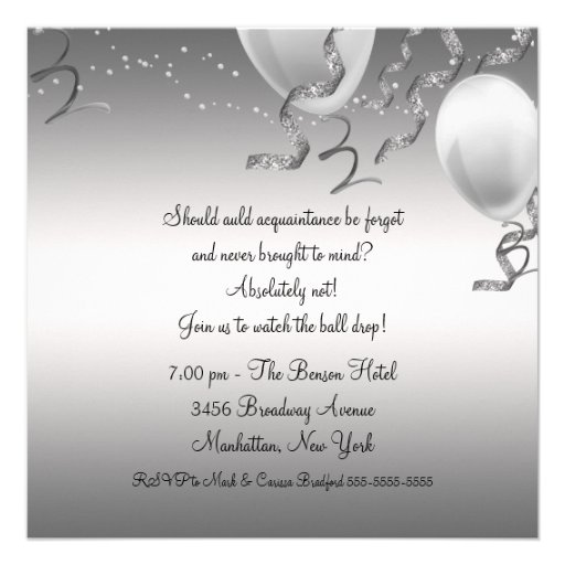 Tuxedo Champagne Confetti Black Tie Party Announcements