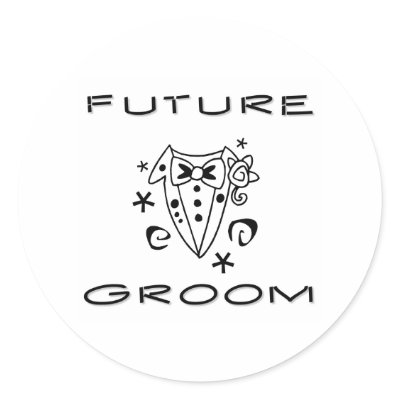 Tuxedo Future Groom Stickers by weddingsareus