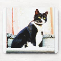 Tuxedo Kitty Mouse Pad