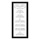 Tuxedo Menu in Black and White Custom Rack Card