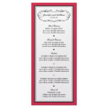Tuxedo Menu in Classic Red Custom Rack Card