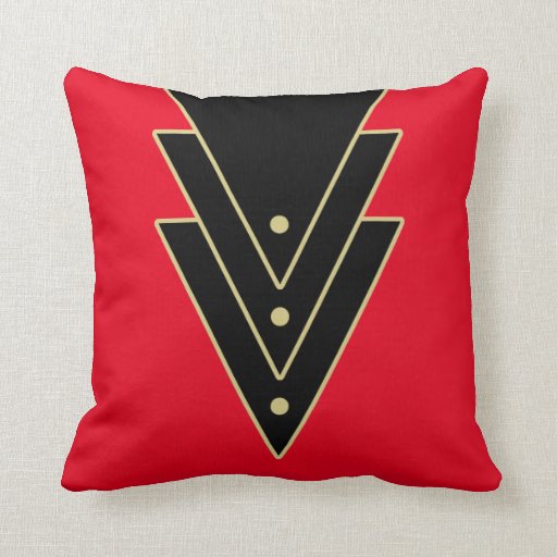 Tuxedo Modern Art Deco Pillows