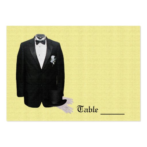 Tuxedo Place Card Business Cards (front side)