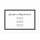 Tuxedo Registry Card in Black and White Business Card Templates